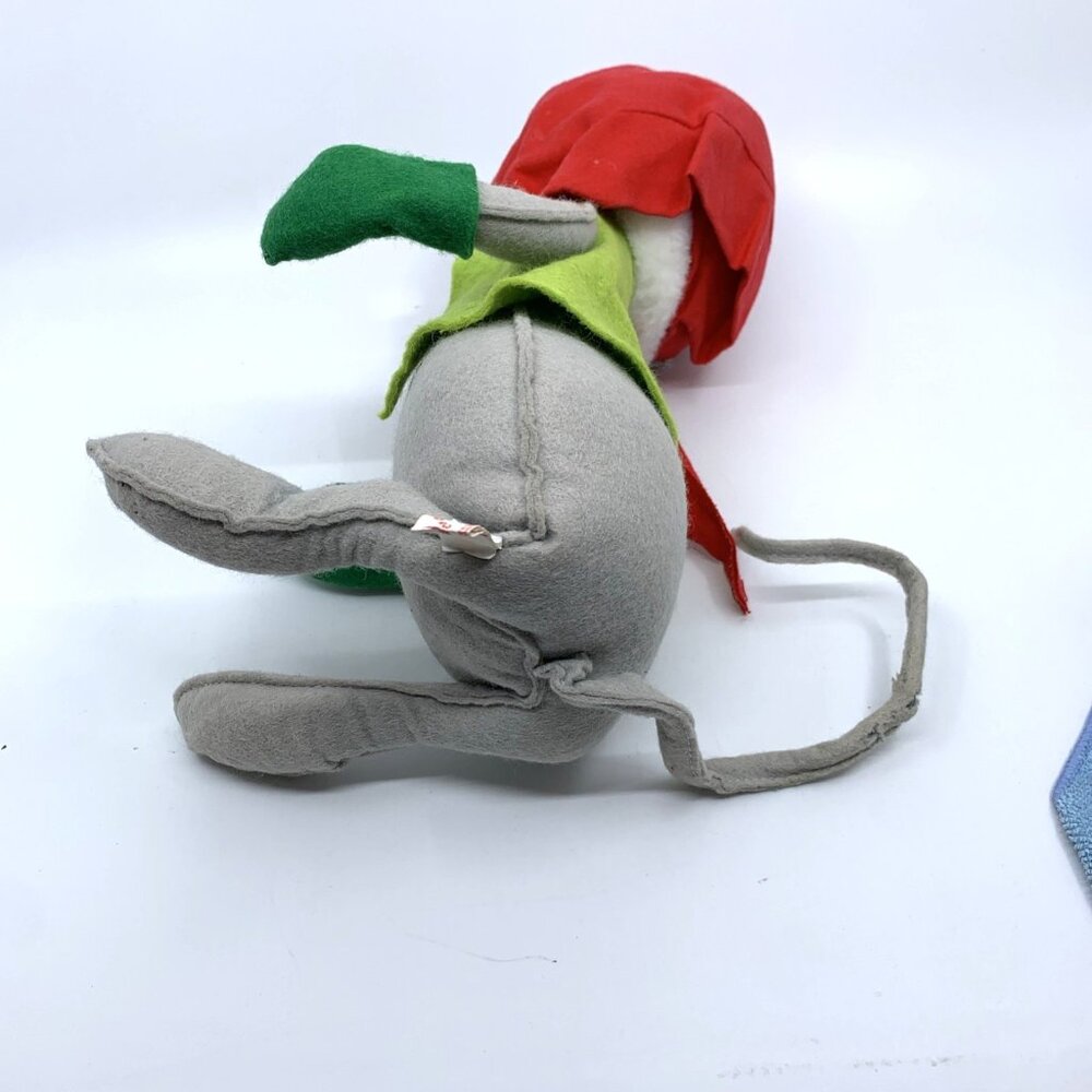Vintage Annalee Mobilitee Christmas Mouse Doll 14” Poseable Felt USA Green Vest - Picture 11 of 11